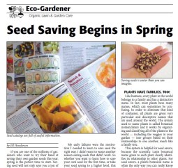 Seed Saving Begins in Spring - Jill Henderson - Acres USA May 2014