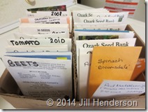 Paper packets work great for storing most types of seed.