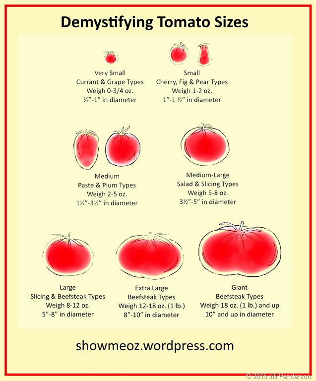 Types Of Tomatoes Chart